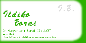 ildiko borai business card